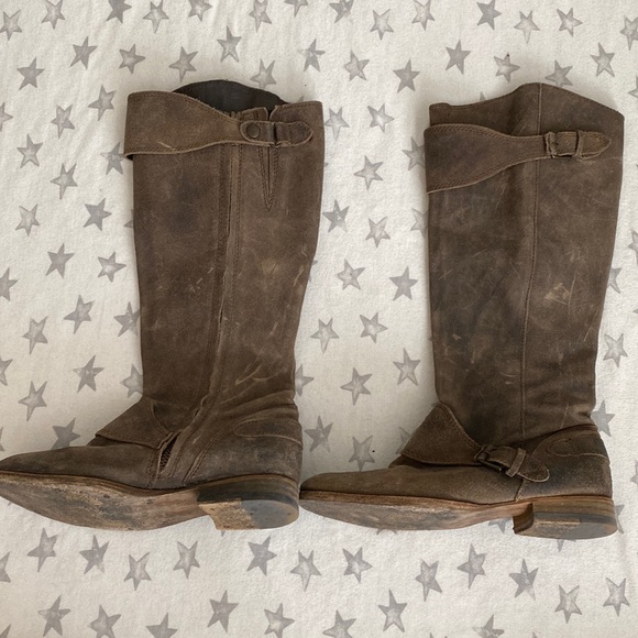 All Saints distressed suede boots size 37 - Picture 1 of 4